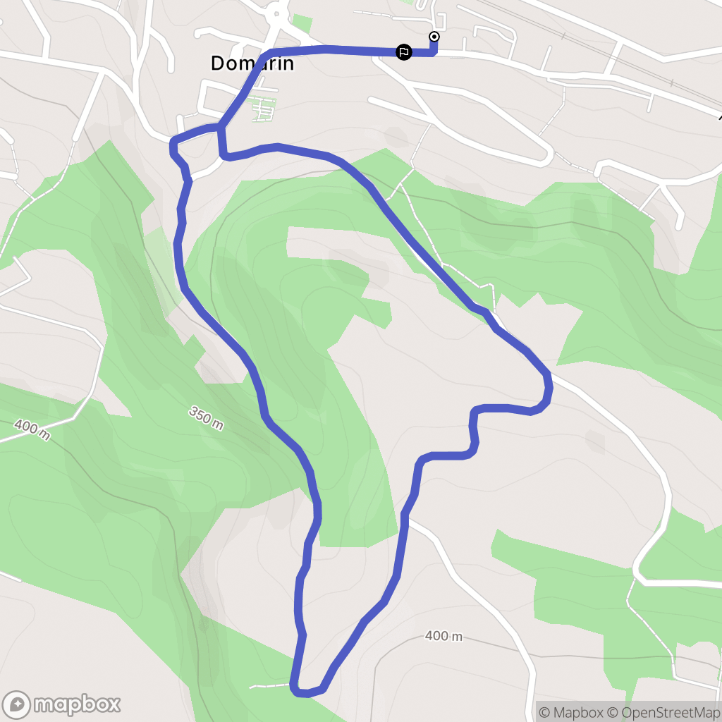 Domarin : carte du parcours de randonnée - France