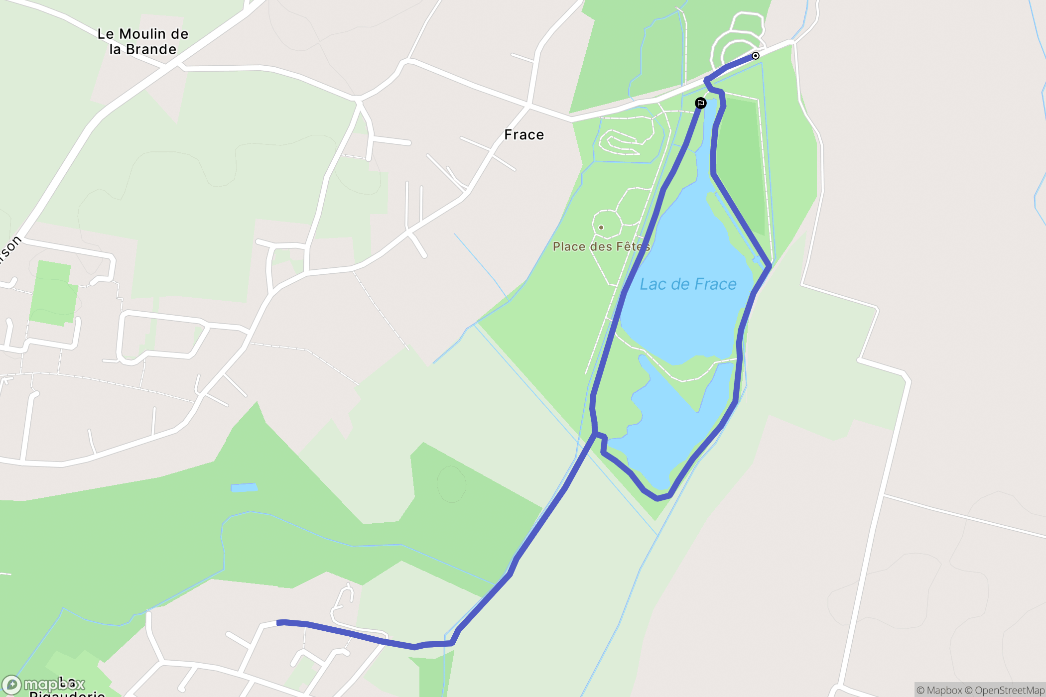 Aigrefeuille-d'Aunis : carte du parcours de randonnée - France