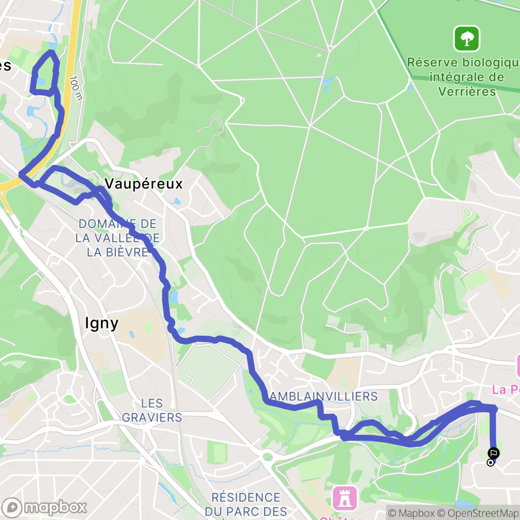Massy : carte du parcours de randonnée - France