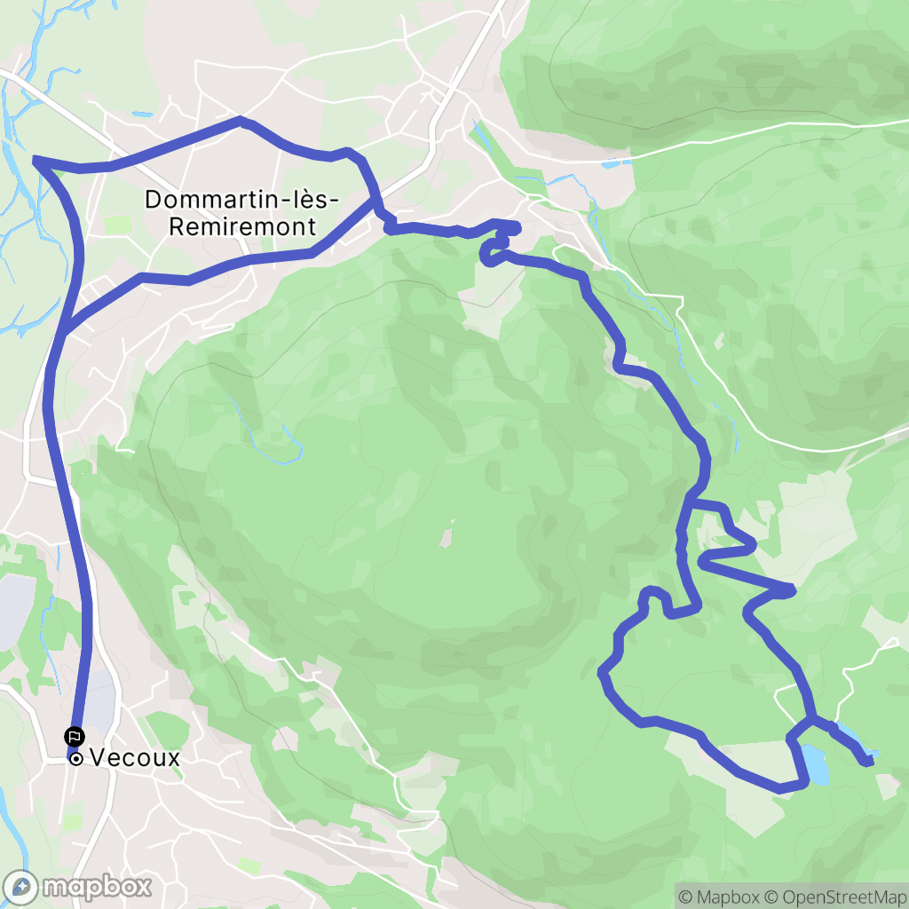 Vecoux : carte du parcours de randonnée - France