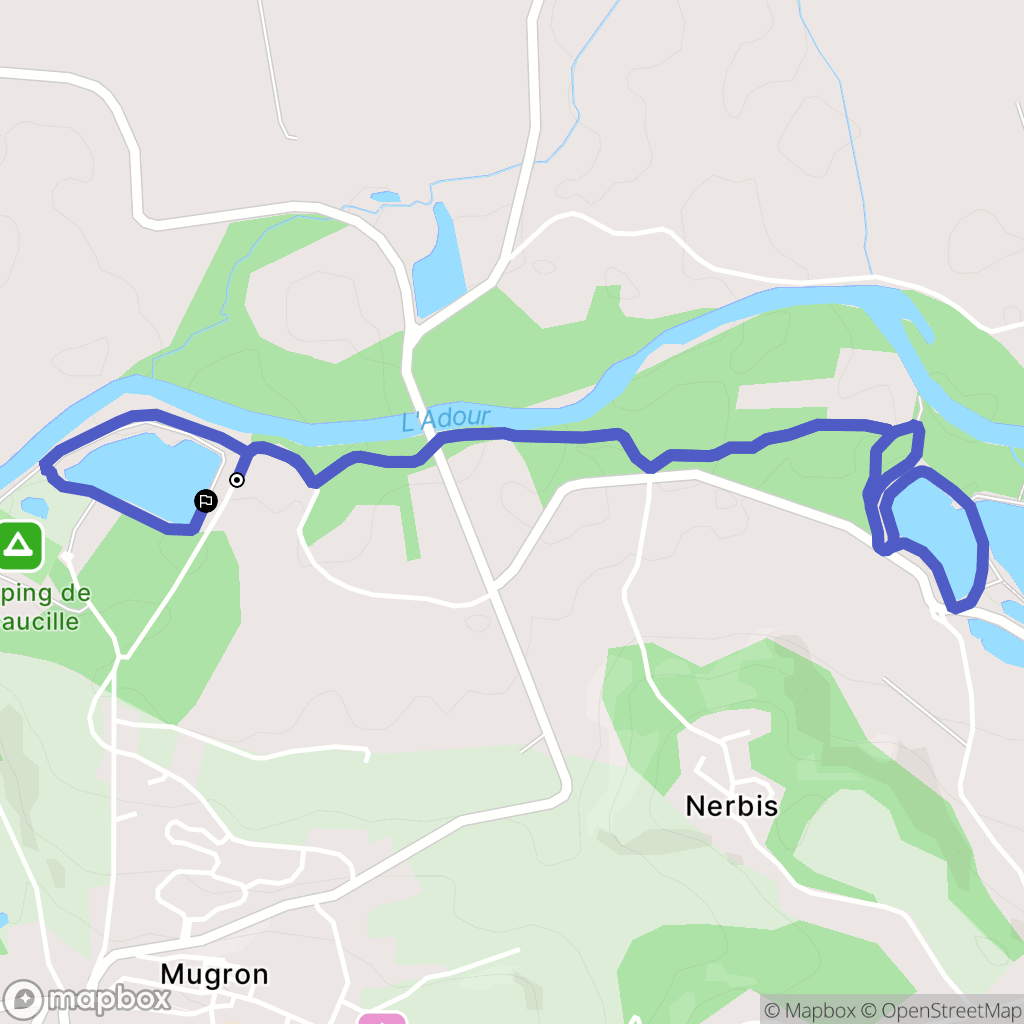 Mugron : carte du parcours de randonnée - France