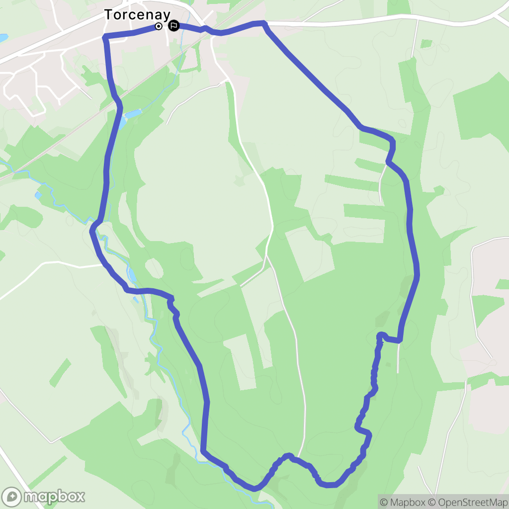 Torcenay : carte du parcours de randonnée - France