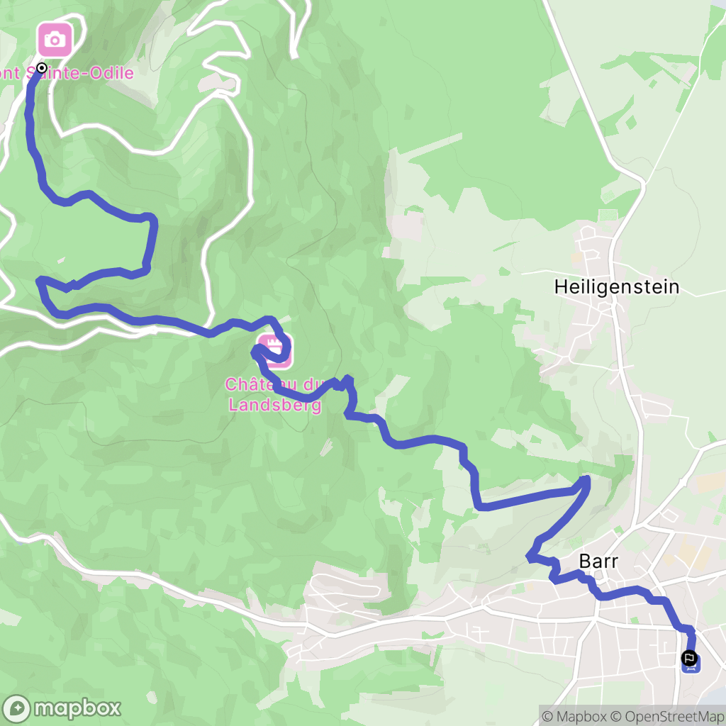 Ottrott : carte du parcours de randonnée - France