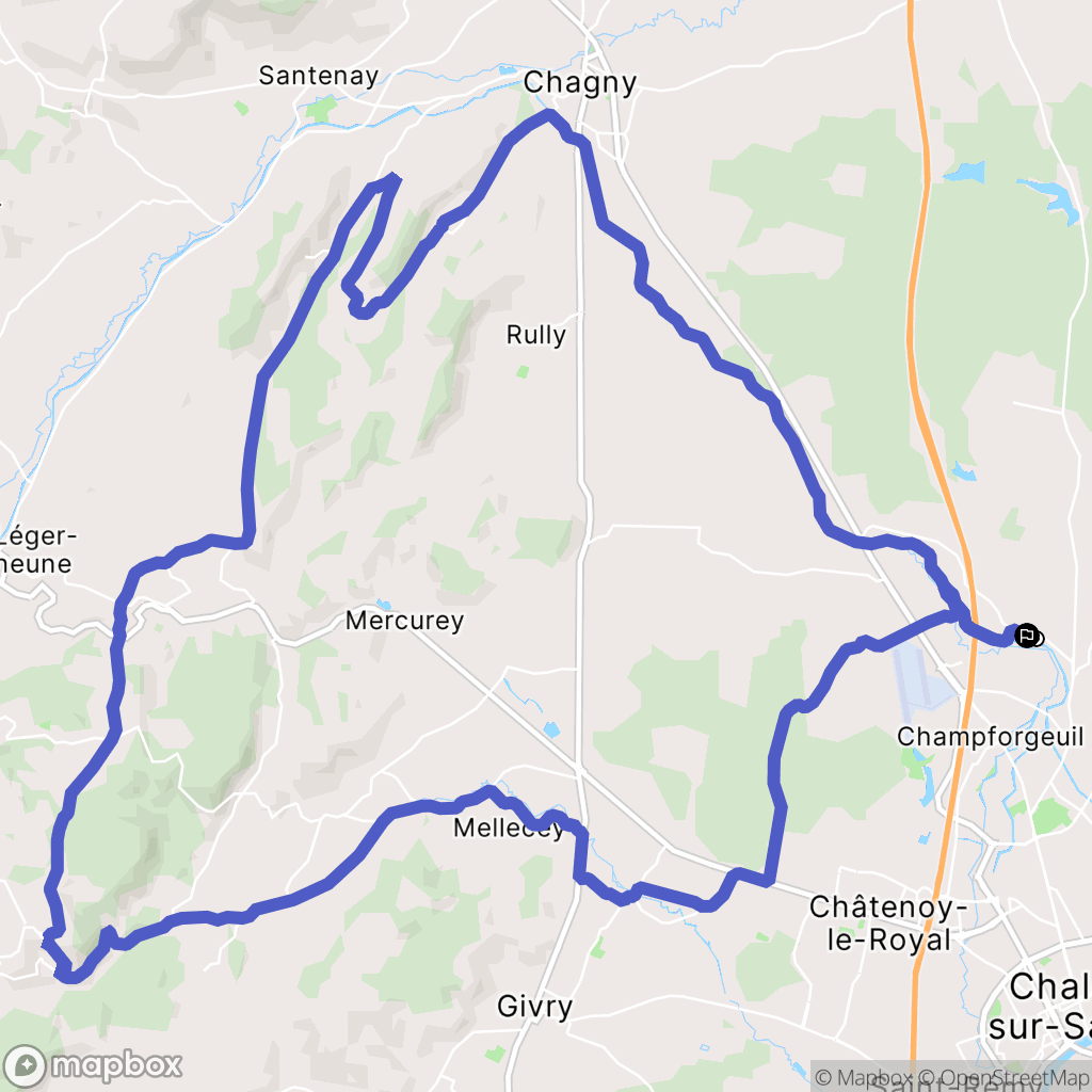 Fragnes-la-Loyère : carte du parcours de randonnée - France