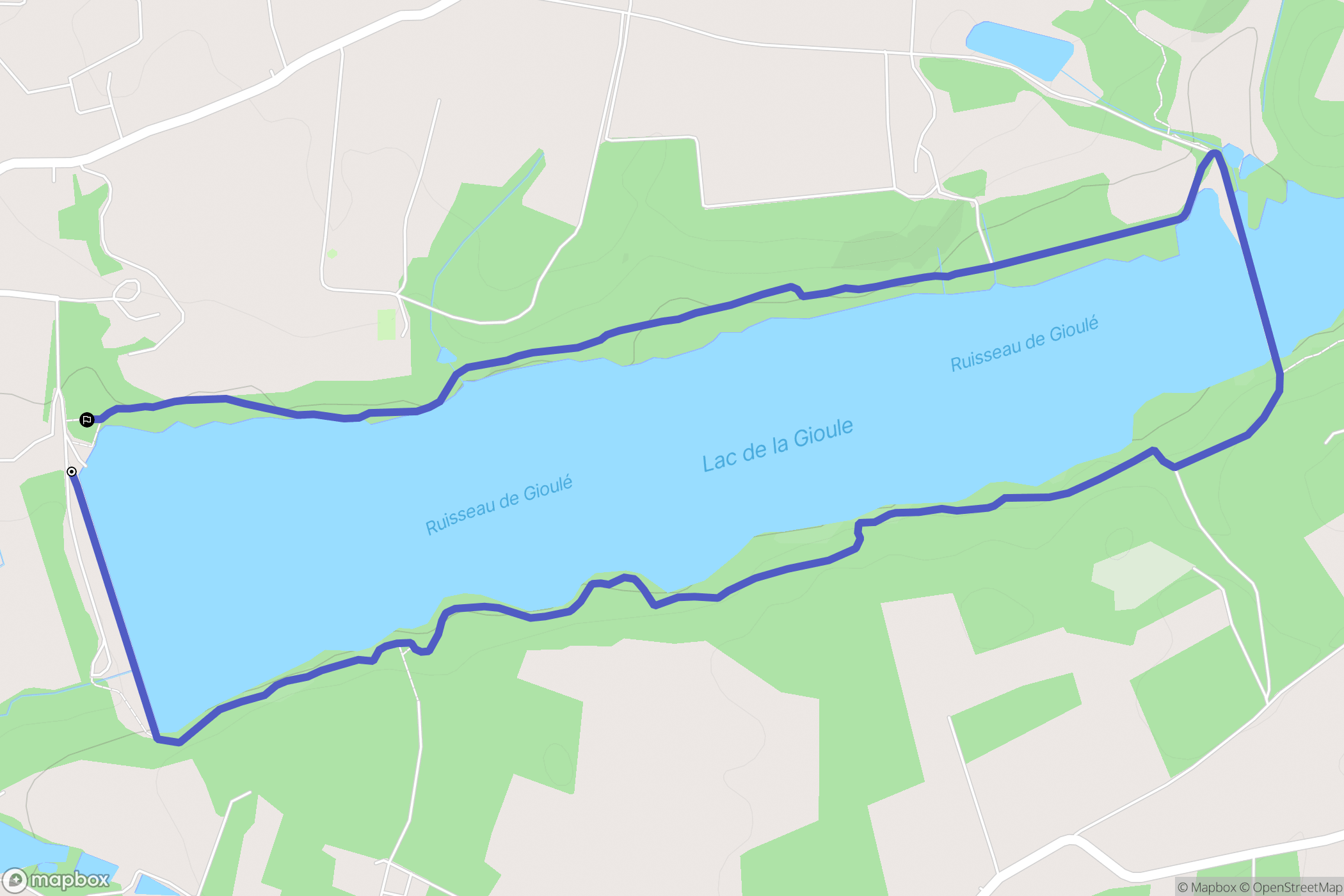 Cazères-sur-l'Adour : carte du parcours de randonnée - France