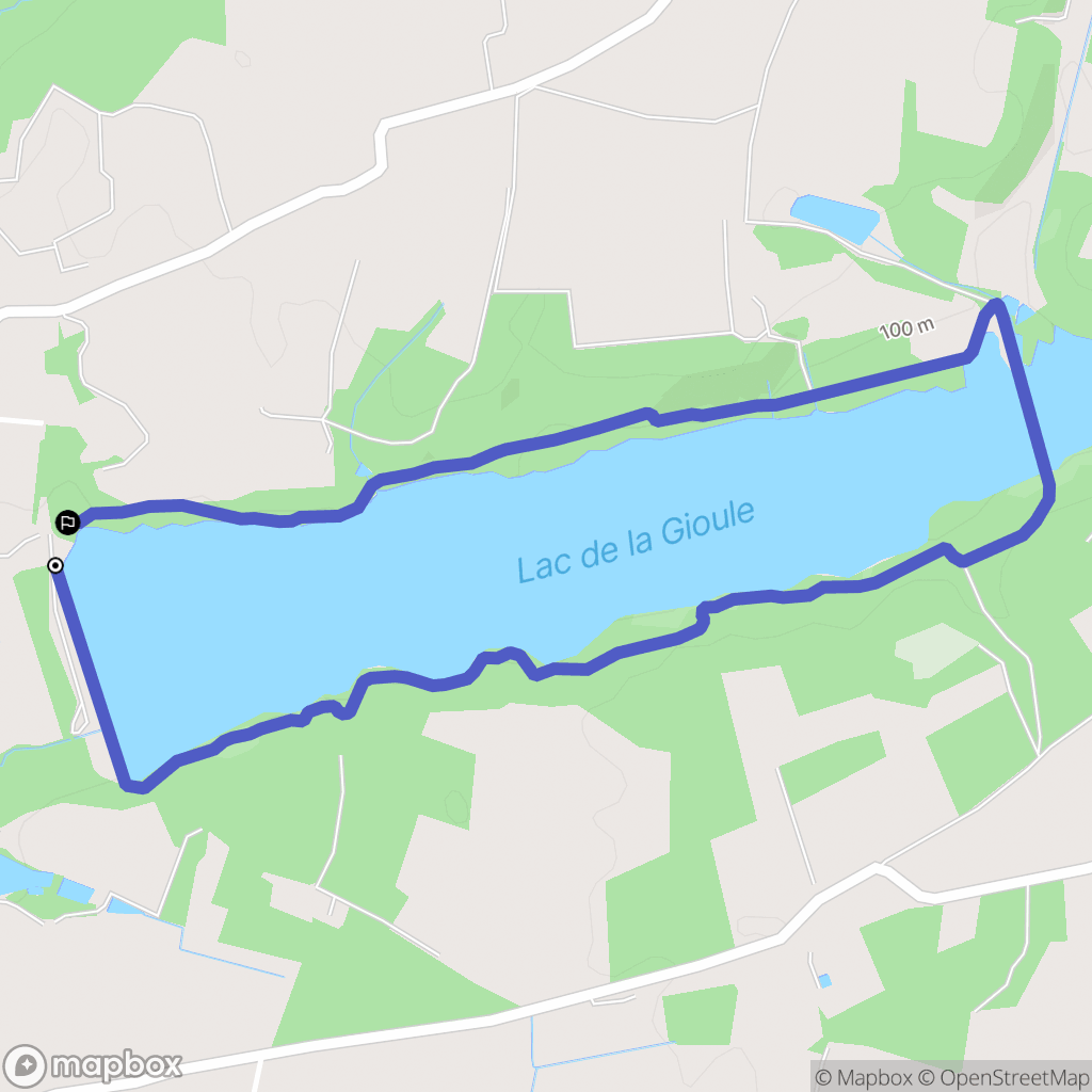 Cazères-sur-l'Adour : carte du parcours de randonnée - France