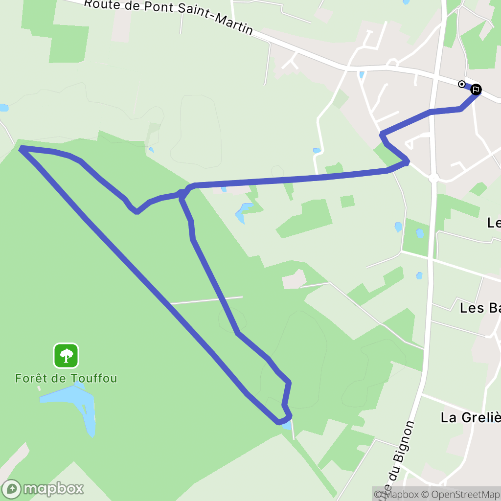 Vertou : carte du parcours de randonnée - France