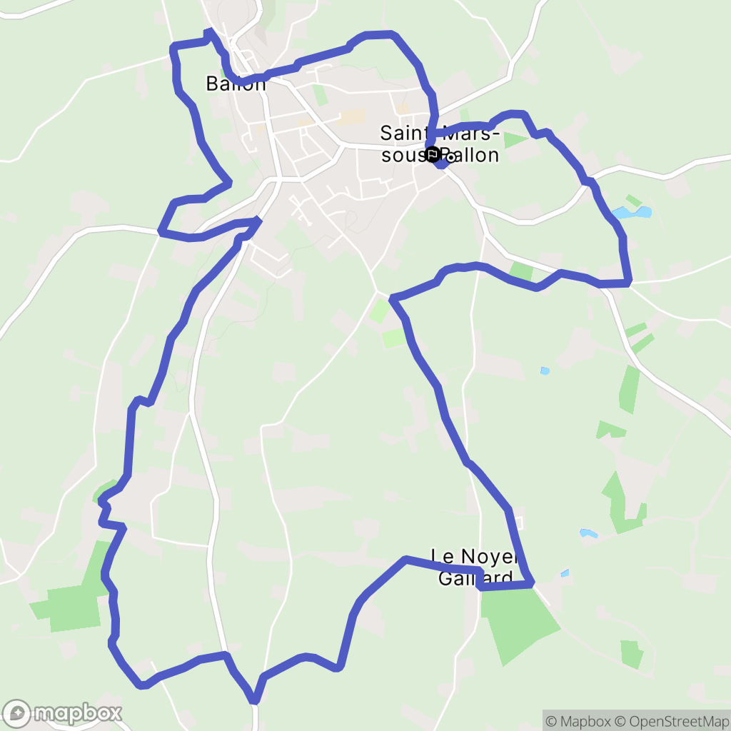 Ballon-Saint-Mars : carte du parcours de randonnée - France