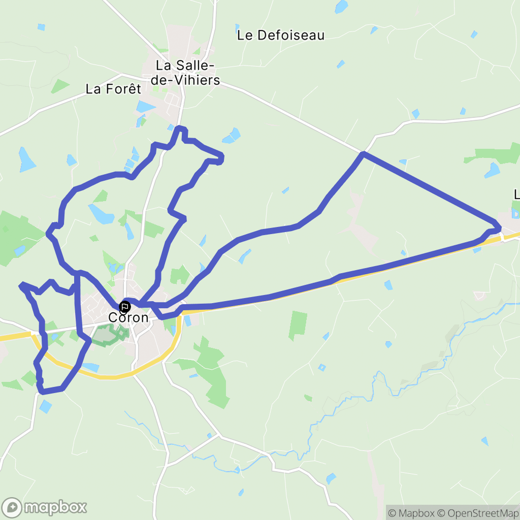 Coron : carte du parcours de randonnée - France