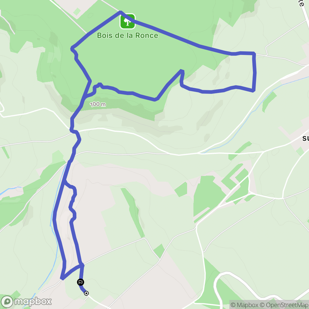 Jouy-sur-Eure : carte du parcours de randonnée - France