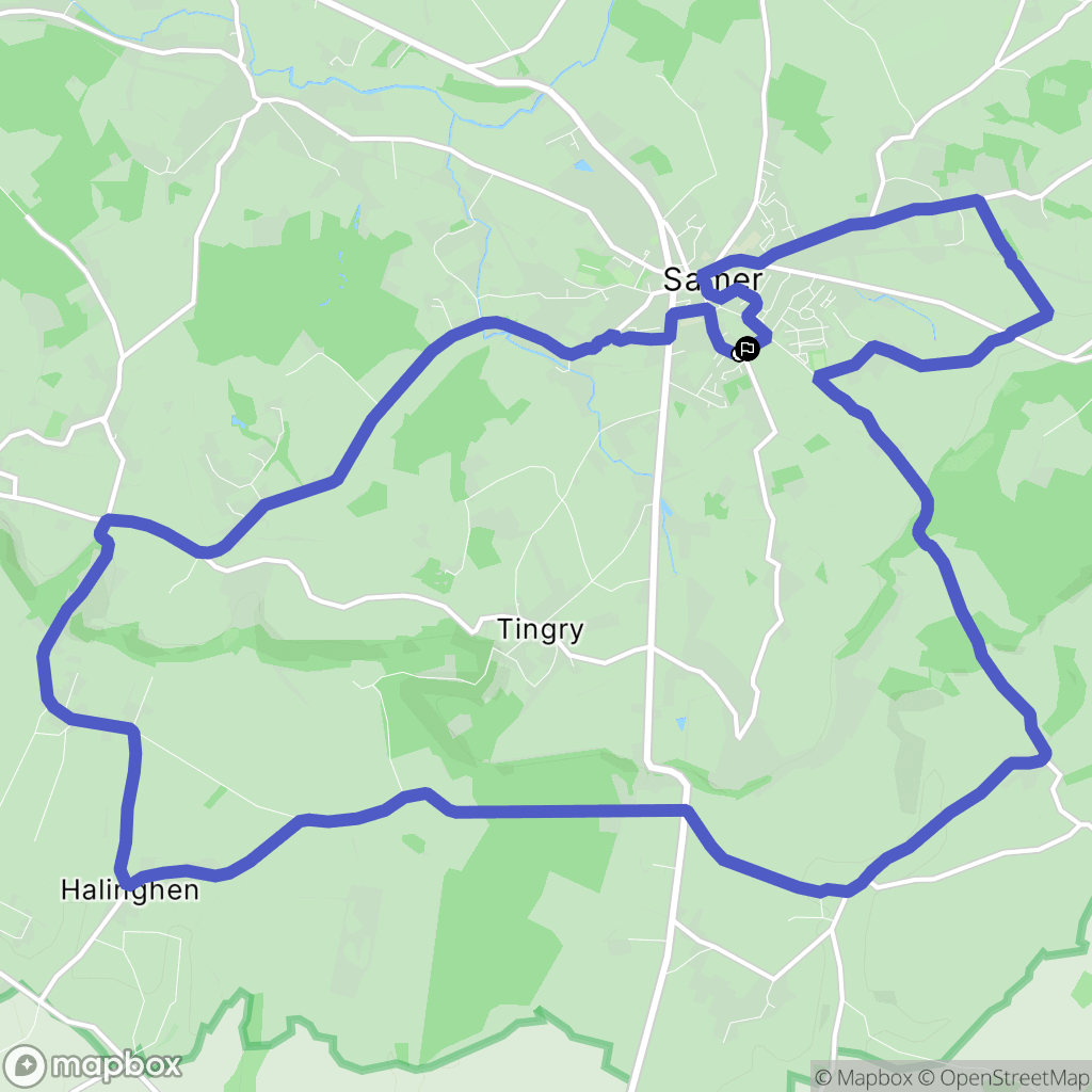 Samer : carte du parcours de randonnée - France