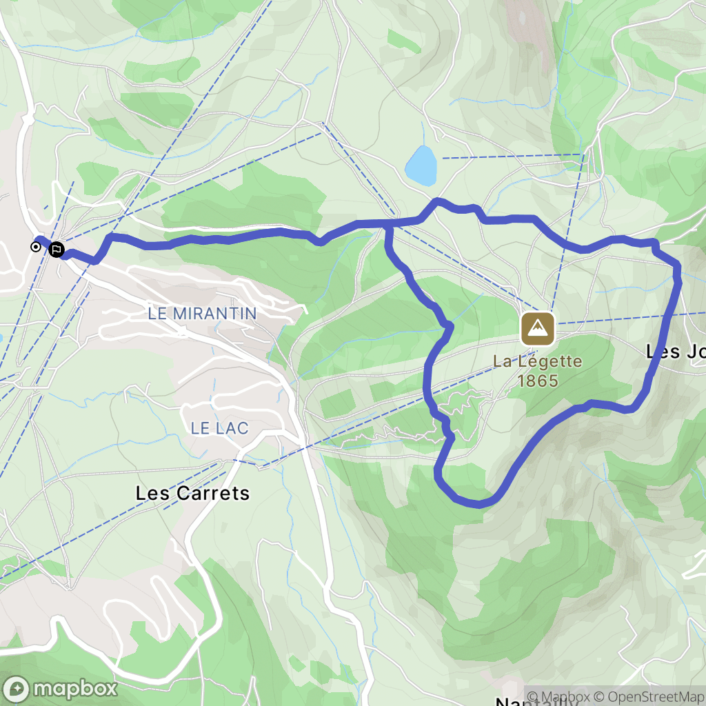 Hauteluce : carte du parcours de randonnée - France
