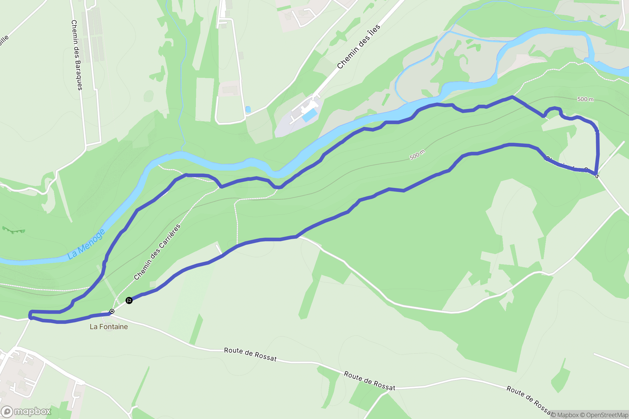 Arthaz-Pont-Notre-Dame : carte du parcours de randonnée - France