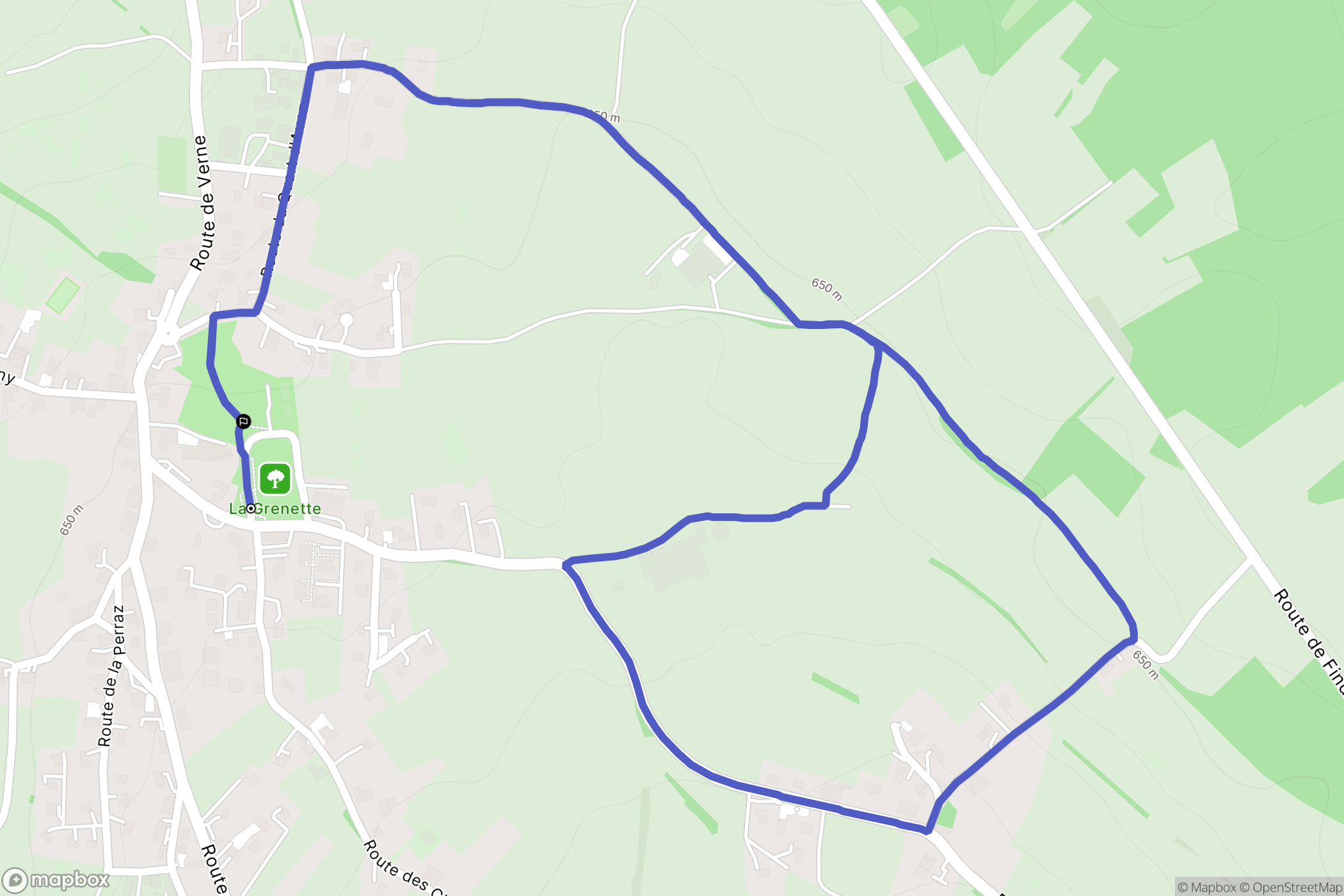 Marcellaz : carte du parcours de randonnée - France
