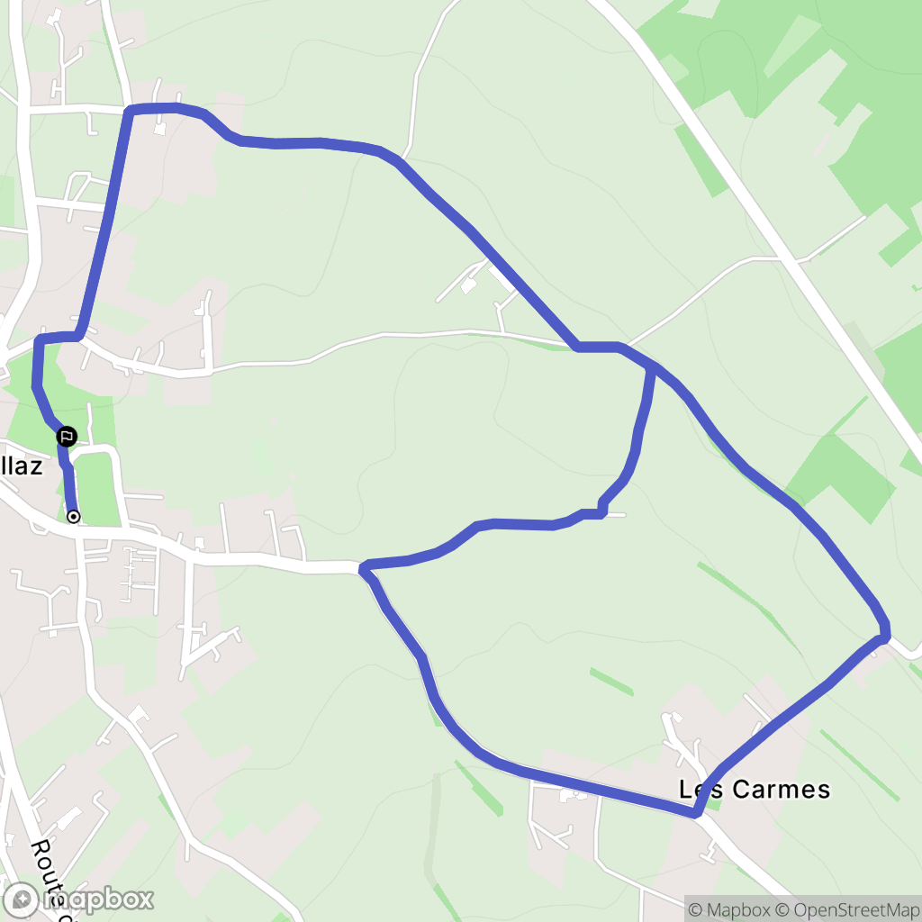 Marcellaz : carte du parcours de randonnée - France