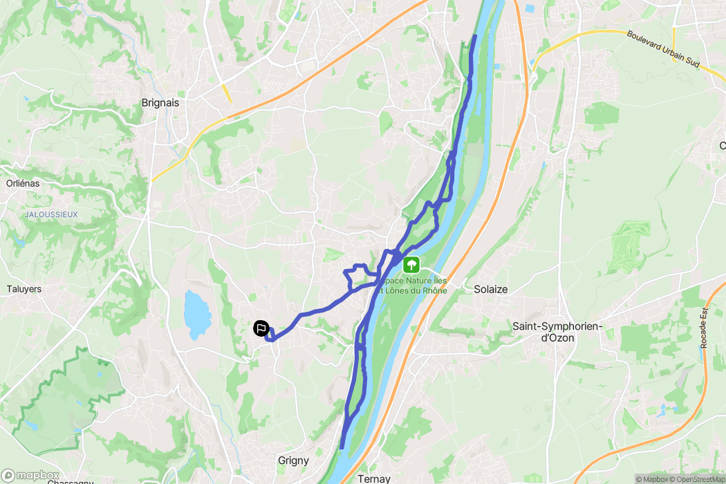 Millery : carte du parcours de randonnée - France