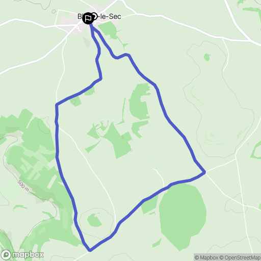 Bligny-le-Sec : carte du parcours de randonnée - France