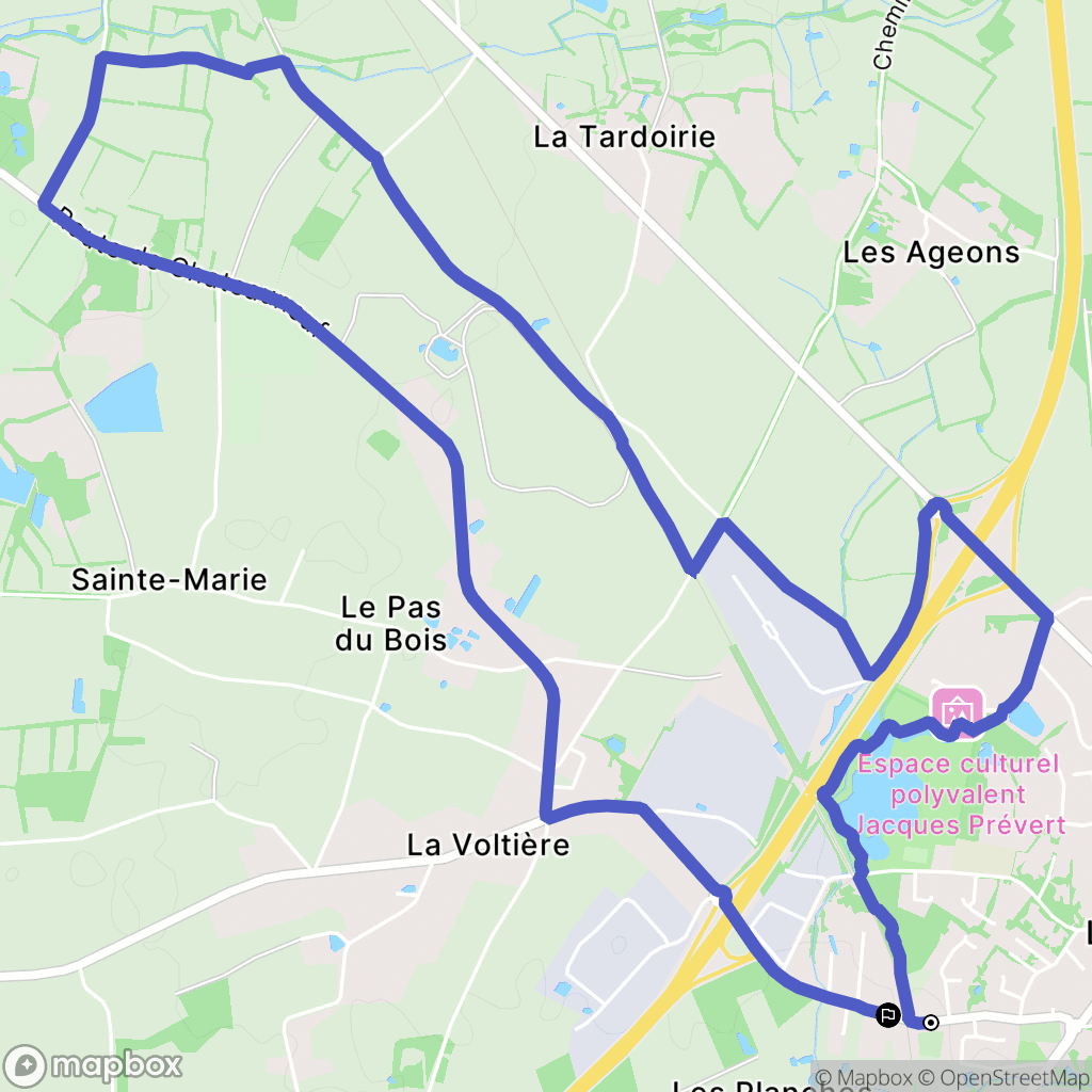 La Garnache : carte du parcours de randonnée - France