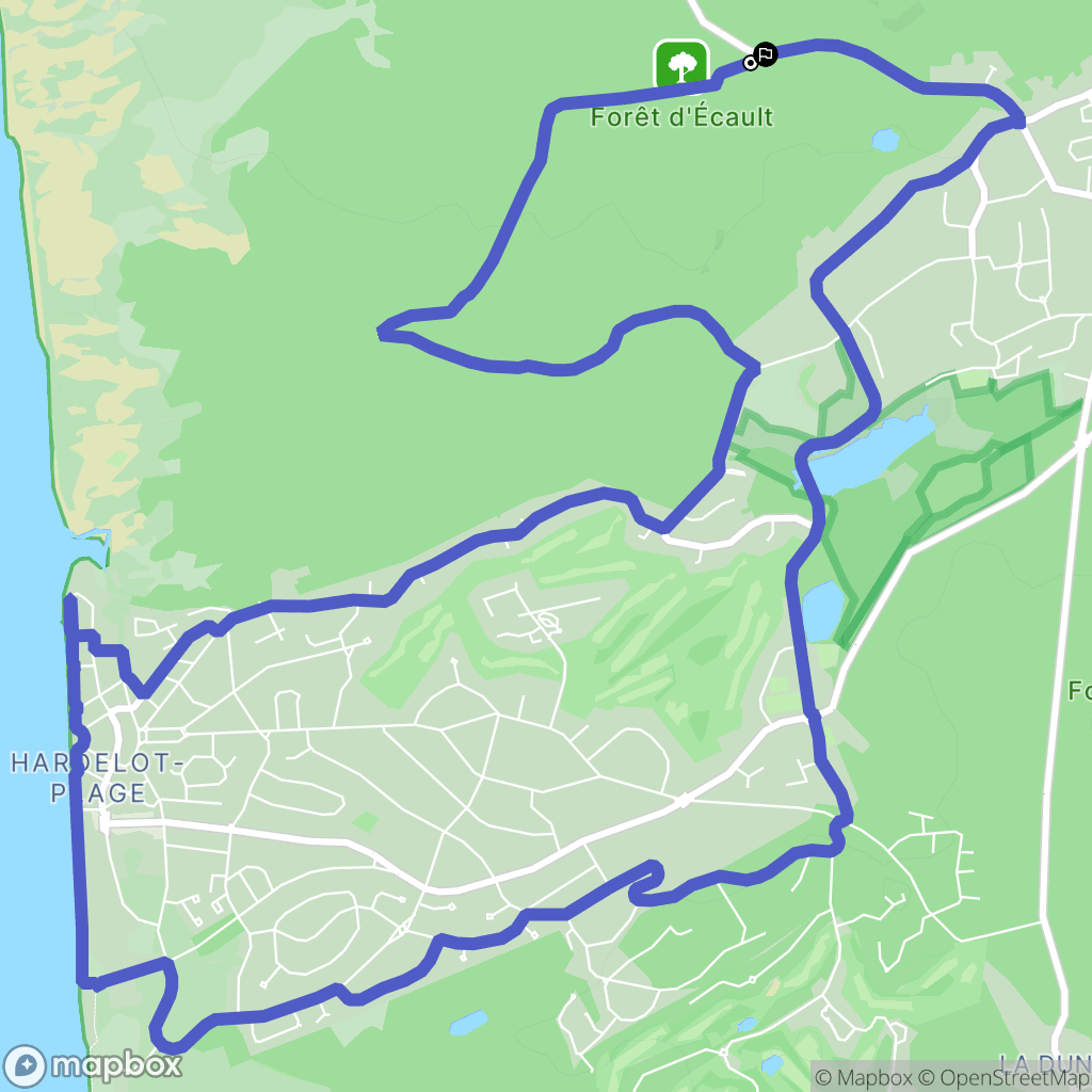 Saint-Étienne-au-Mont : carte du parcours de randonnée - France