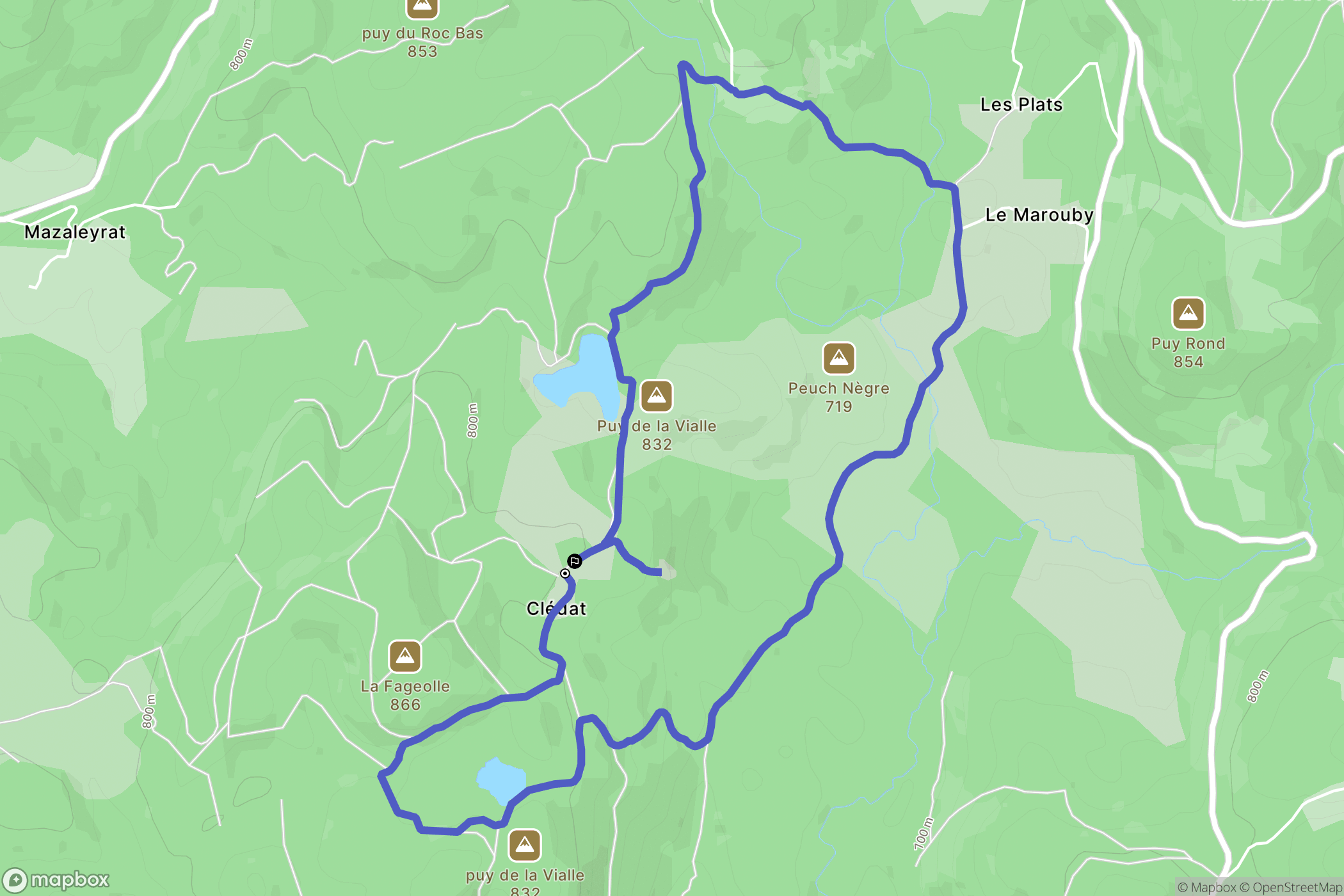Grandsaigne : carte du parcours de randonnée - France