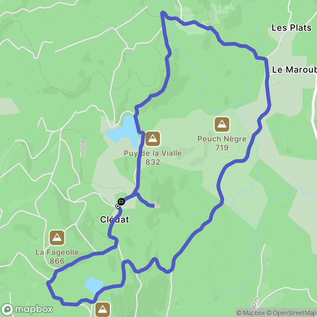 Grandsaigne : carte du parcours de randonnée - France