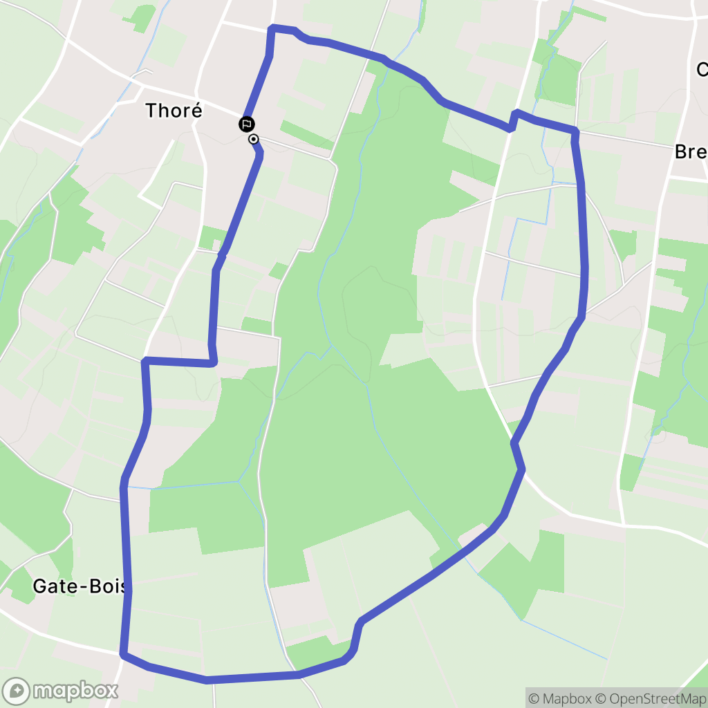 Civray-de-Touraine : carte du parcours de randonnée - France