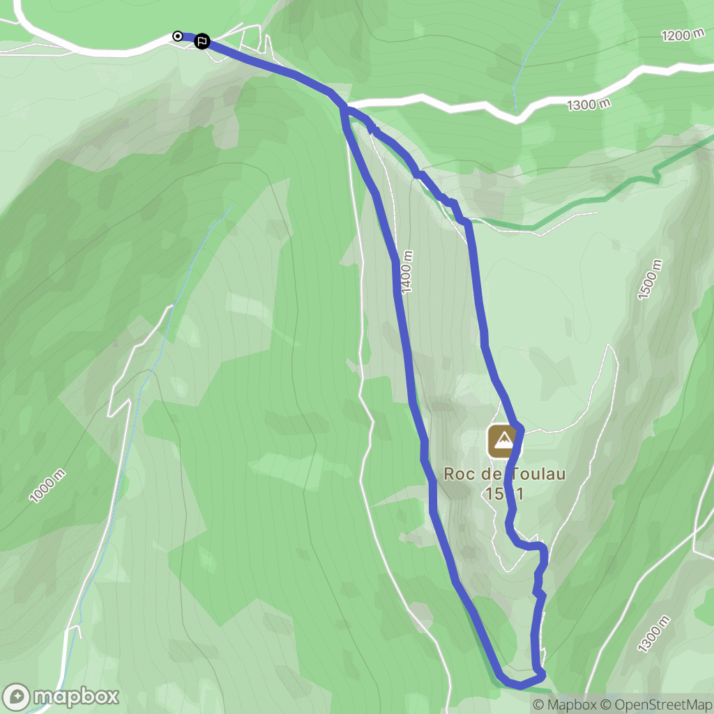 Omblèze : carte du parcours de randonnée - France