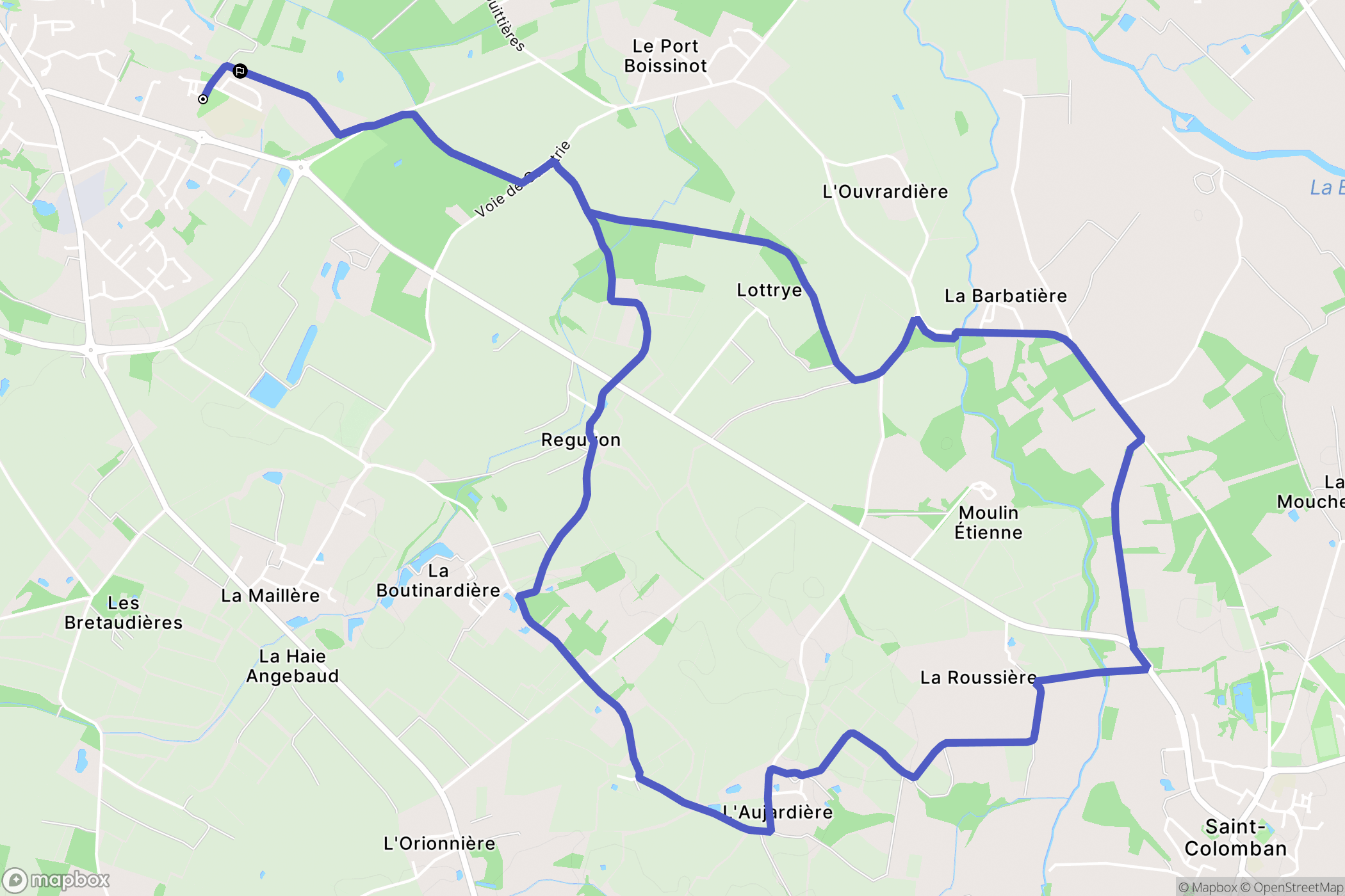 Saint-Philbert-de-Grand-Lieu : carte du parcours de randonnée - France