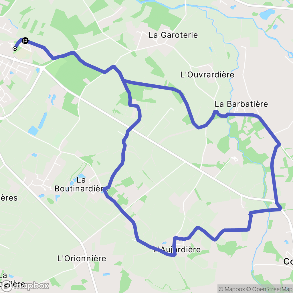 Saint-Philbert-de-Grand-Lieu : carte du parcours de randonnée - France