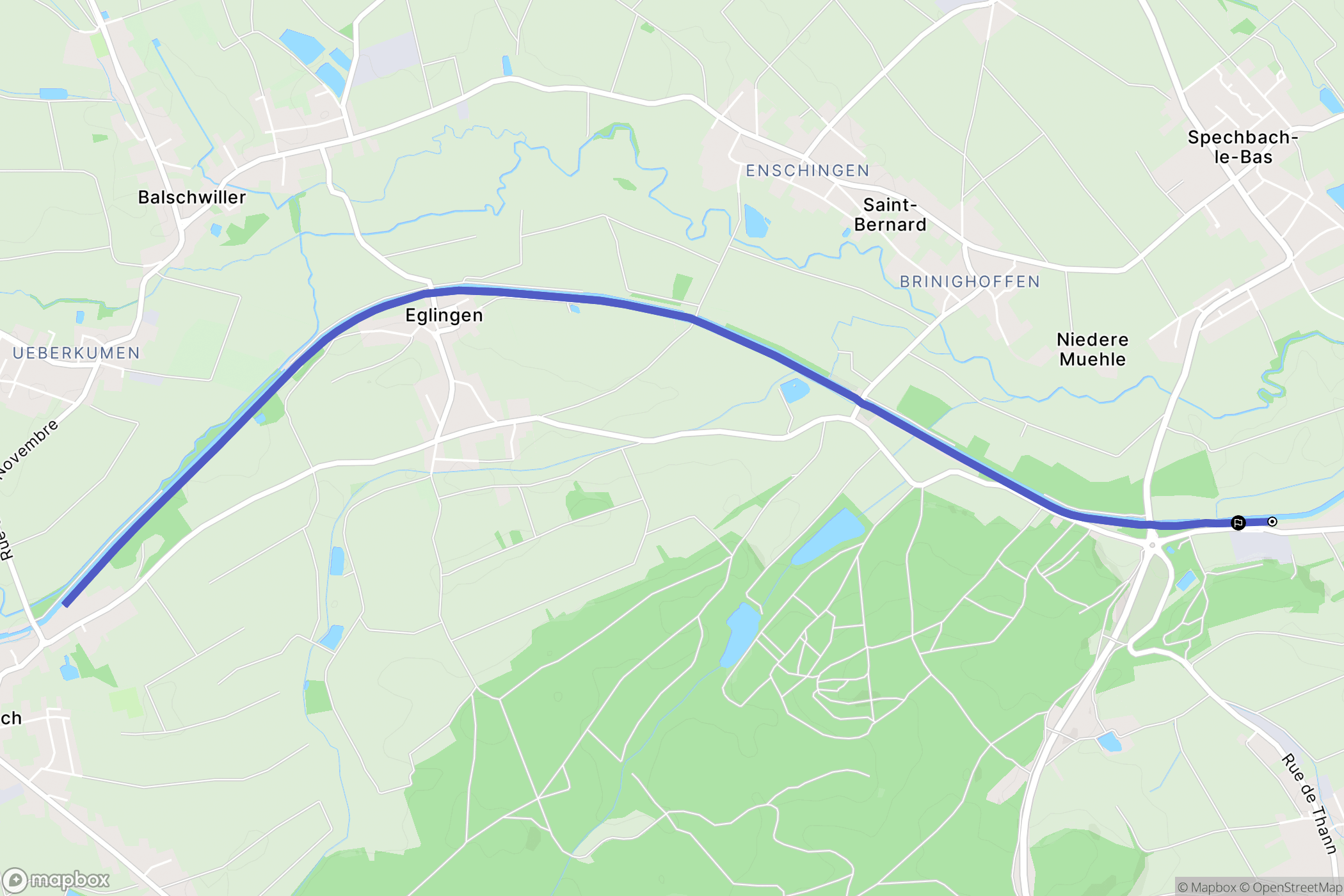 Heidwiller : carte du parcours de randonnée - France