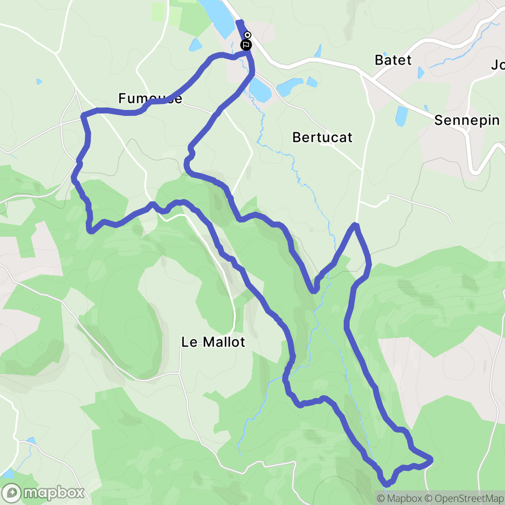 Le Mayet-de-Montagne : carte du parcours de randonnée - France