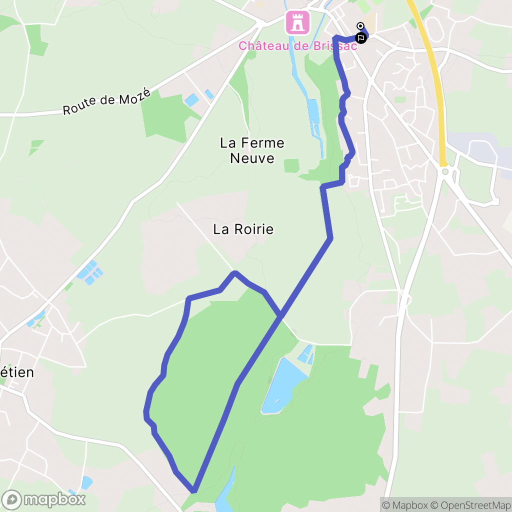 Brissac-Loire-Aubance : carte du parcours de randonnée - France