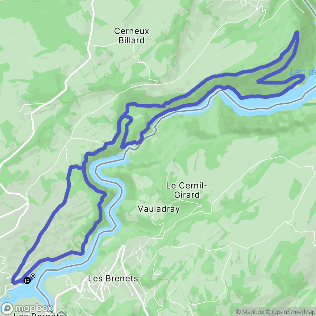 Villers-le-Lac : carte du parcours de randonnée - France