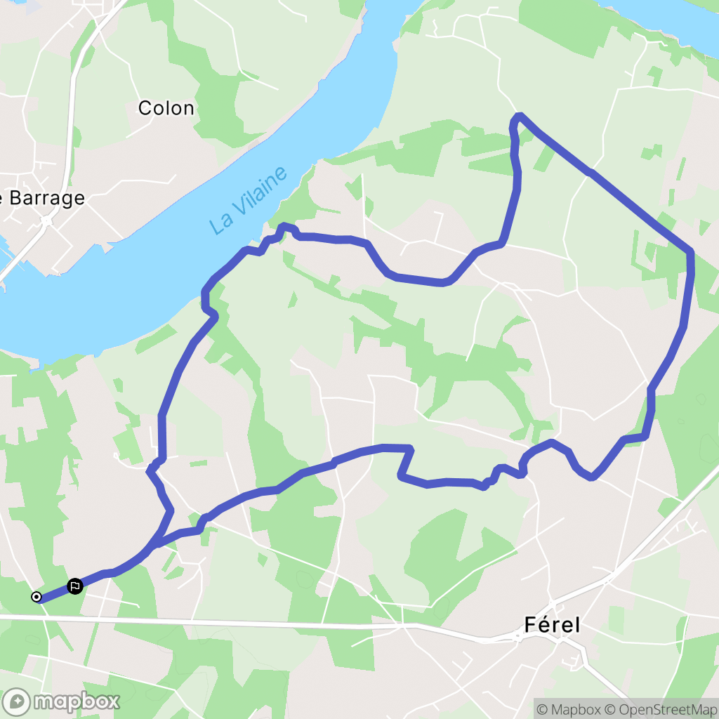 Camoël : carte du parcours de randonnée - France