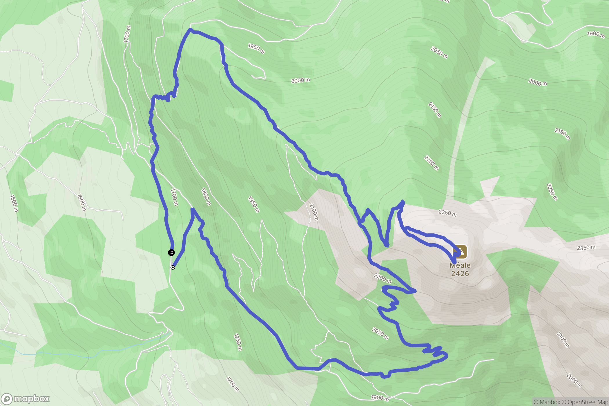 Saint-Sauveur : carte du parcours de randonnée - France