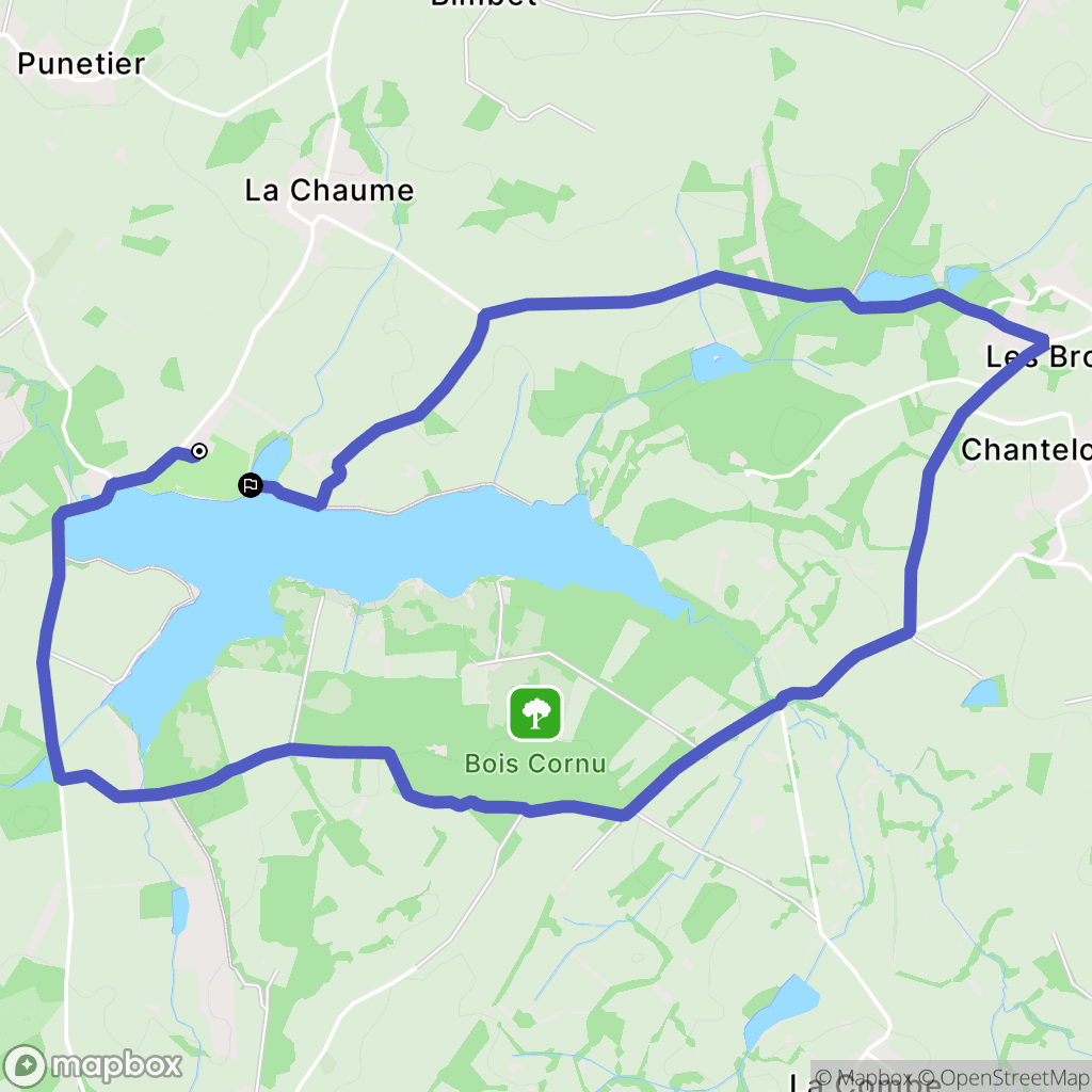 Azerables : carte du parcours de randonnée - France