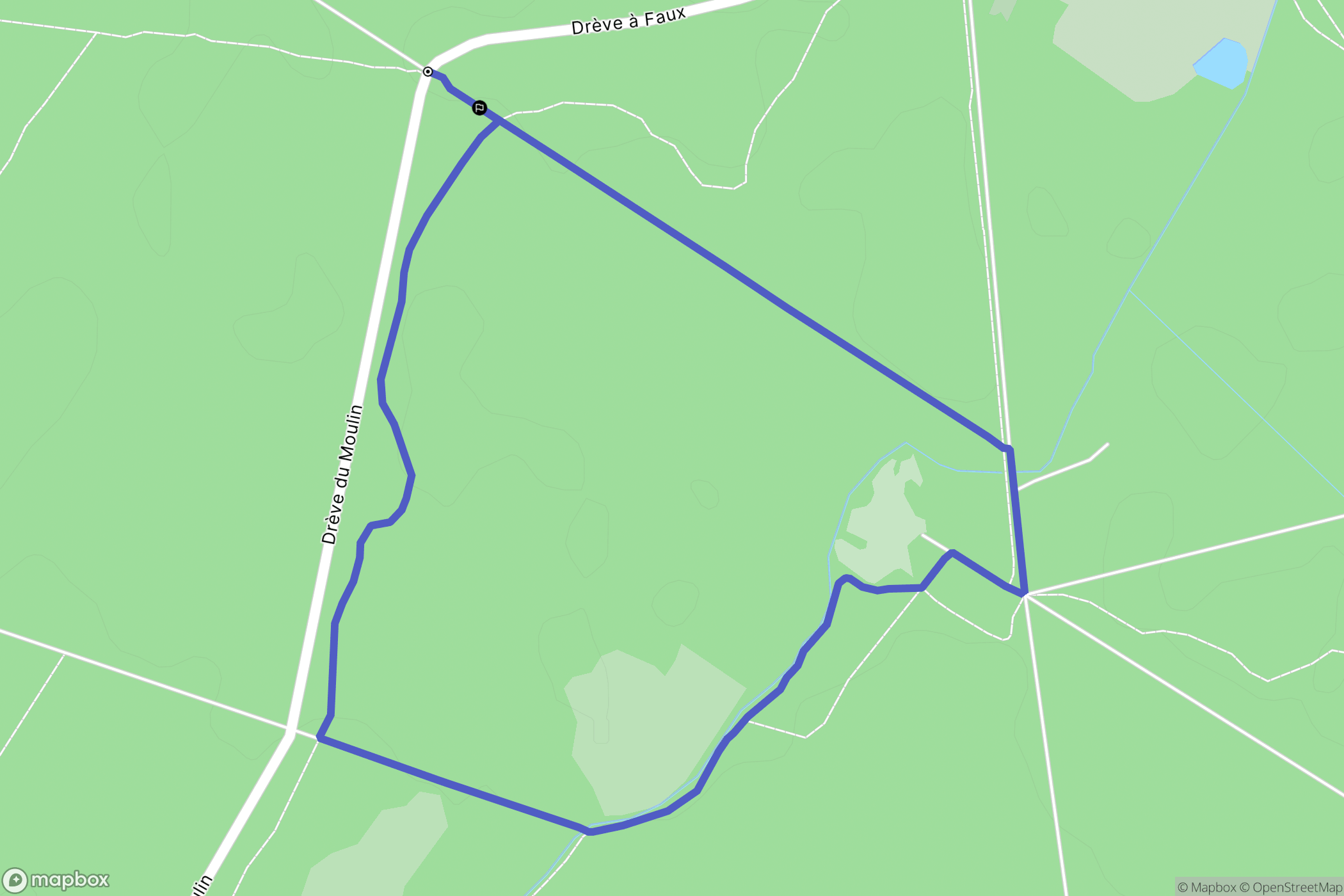 Saint-Amand-les-Eaux : carte du parcours de randonnée - France