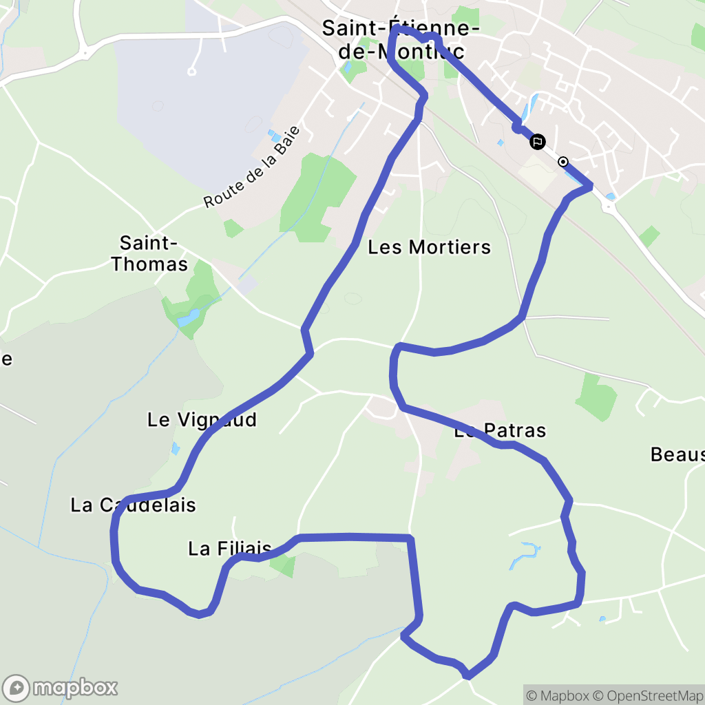 Saint-Étienne-de-Montluc : carte du parcours de randonnée - France