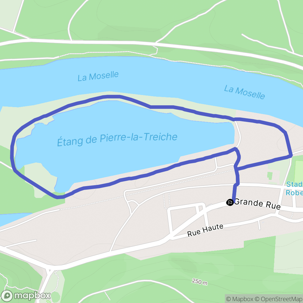 Pierre-la-Treiche : carte du parcours de randonnée - France