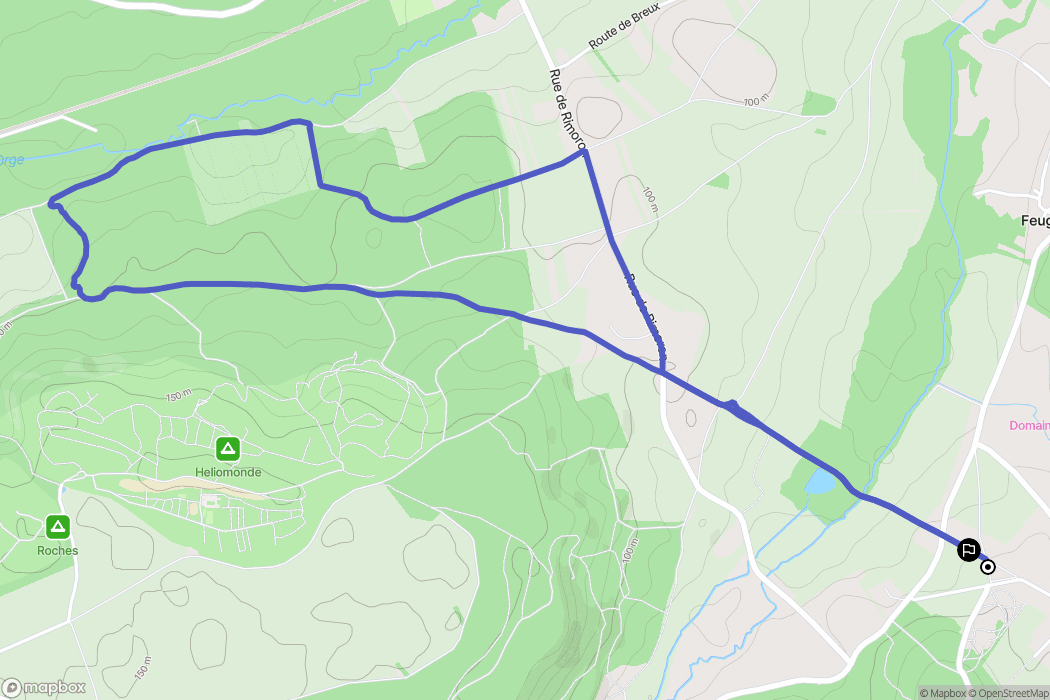Saint-Sulpice-de-Favières : carte du parcours de randonnée - France