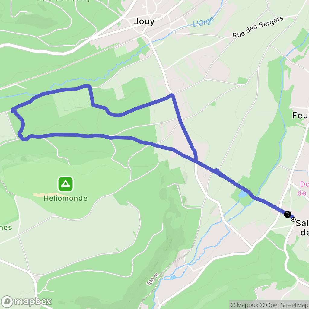 Saint-Sulpice-de-Favières : carte du parcours de randonnée - France