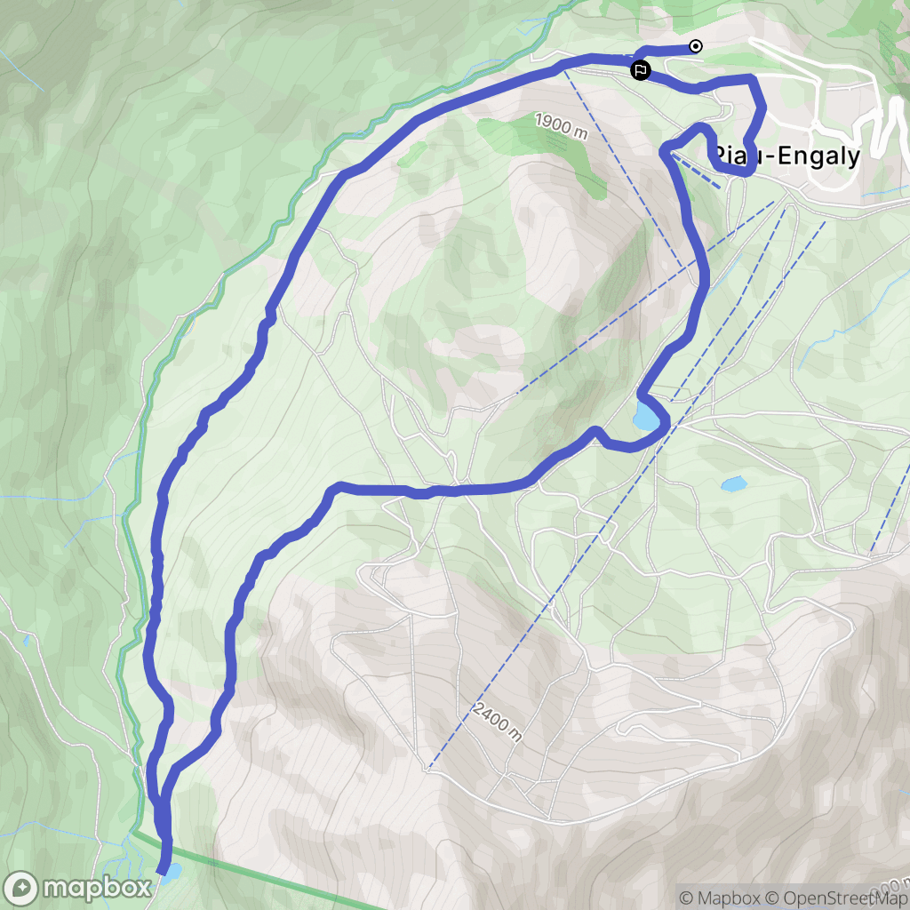 Aragnouet : carte du parcours de randonnée - France