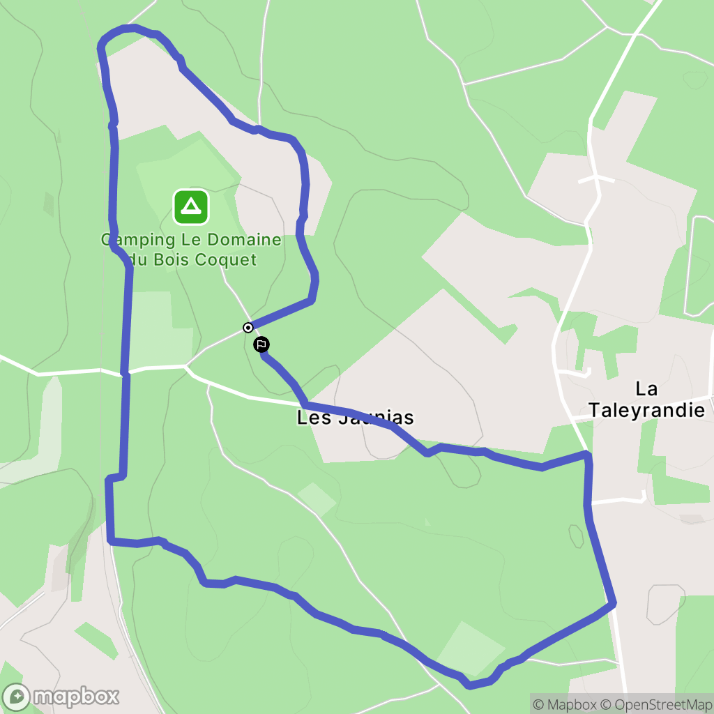 La Douze : carte du parcours de randonnée - France