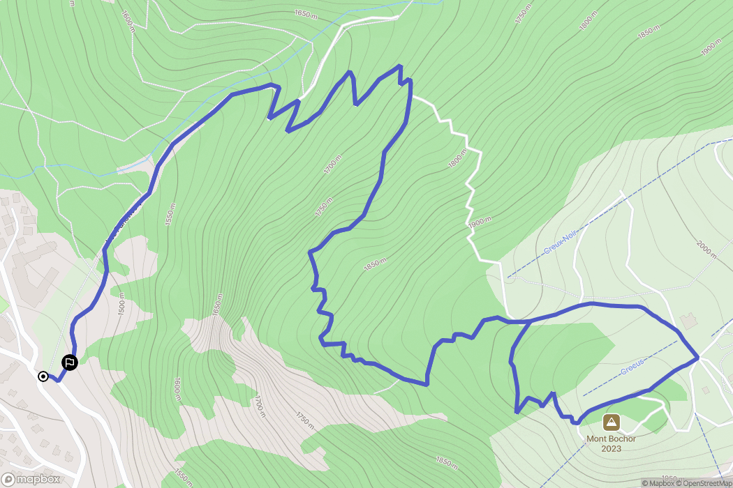 Pralognan-la-Vanoise : carte du parcours de randonnée - France
