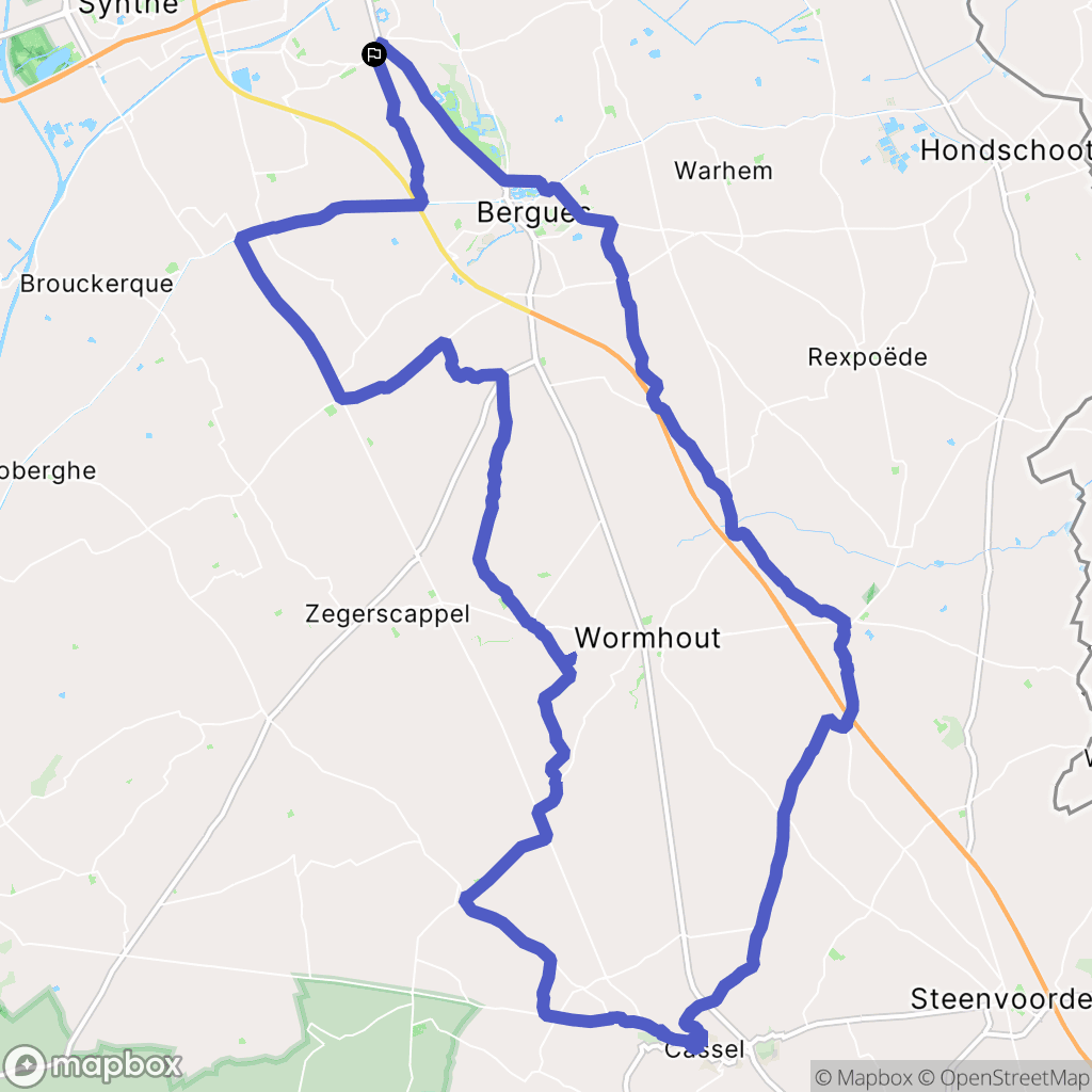 Cappelle-la-Grande : carte du parcours de randonnée - France