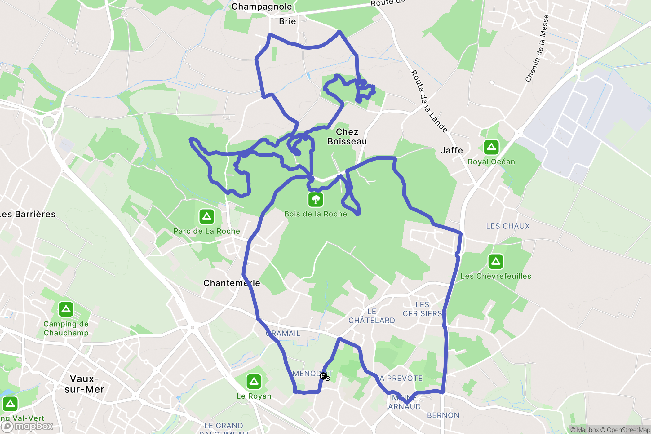 Royan : carte du parcours de randonnée - France