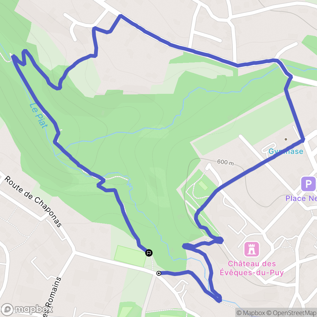 Monistrol-sur-Loire : carte du parcours de randonnée - France