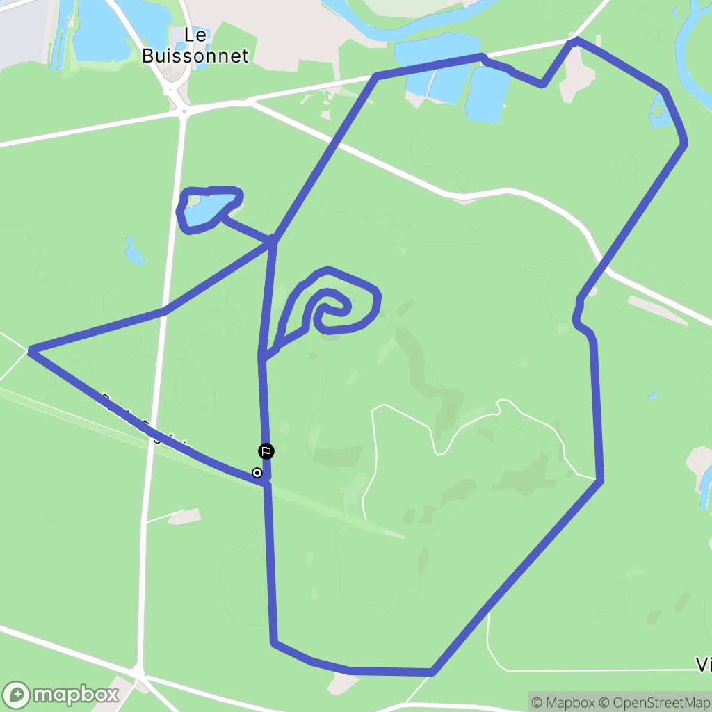 Compiègne : carte du parcours de randonnée - France