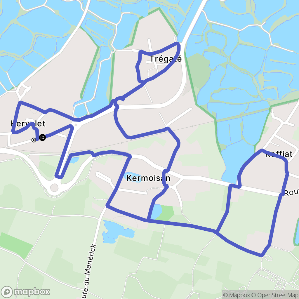 Batz-sur-Mer : carte du parcours de randonnée - France