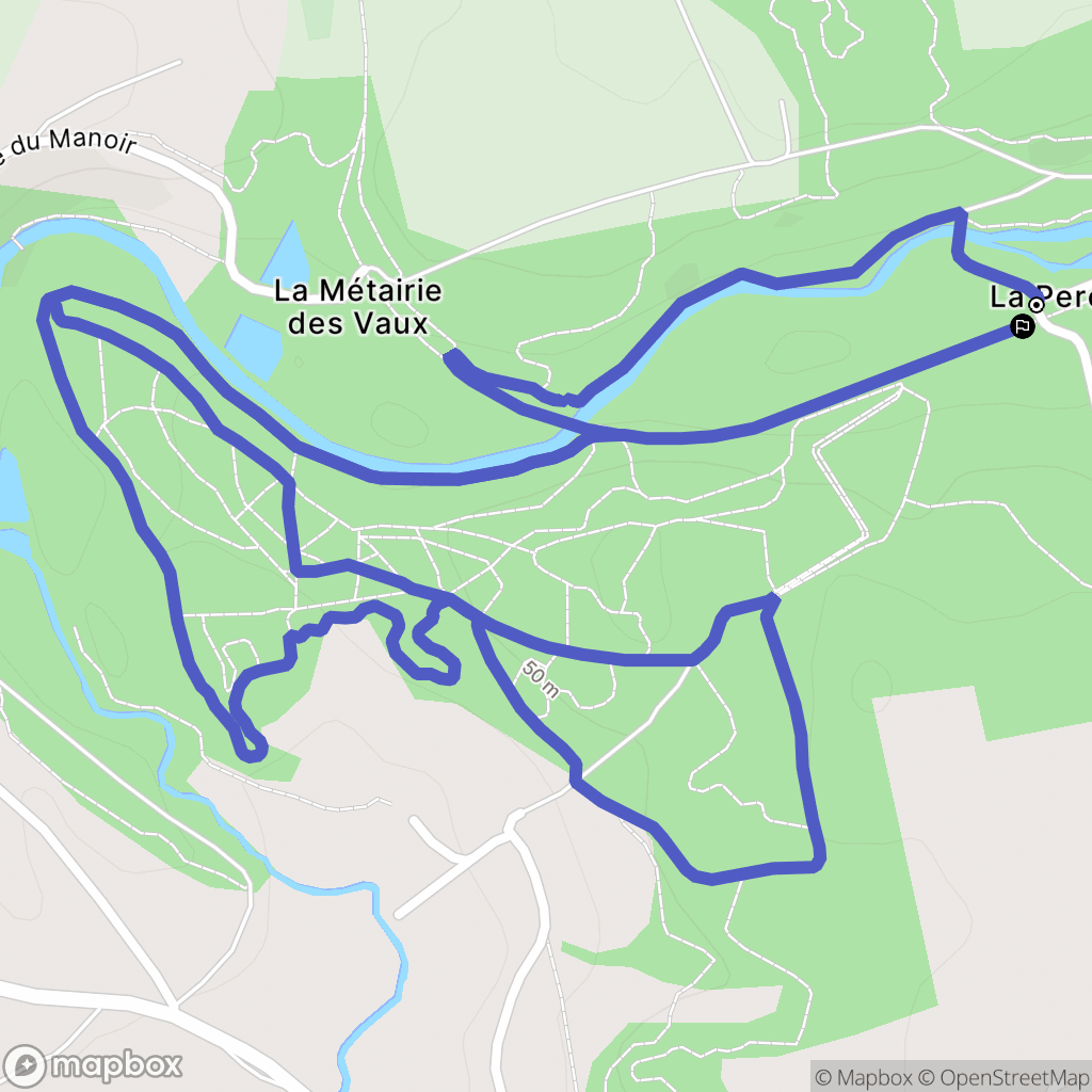 Les Brulais : carte du parcours de randonnée - France